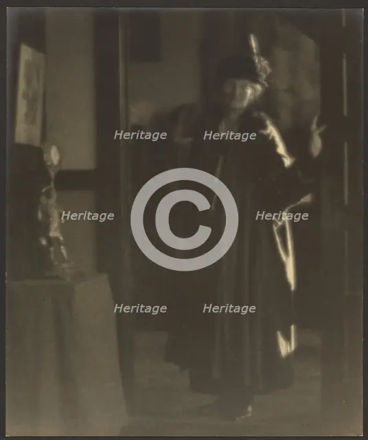 Portrait of a Woman in Doorway, 1907-1943. Creator: Louis Fleckenstein.