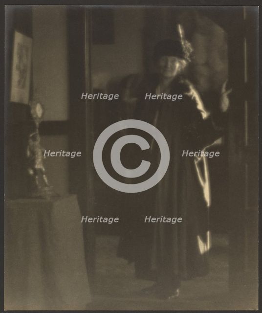 Portrait of a Woman in Doorway, 1907-1943. Creator: Louis Fleckenstein.