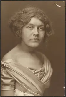 Portrait of a Woman in Formal Dress, 1907-1943. Creator: Louis Fleckenstein