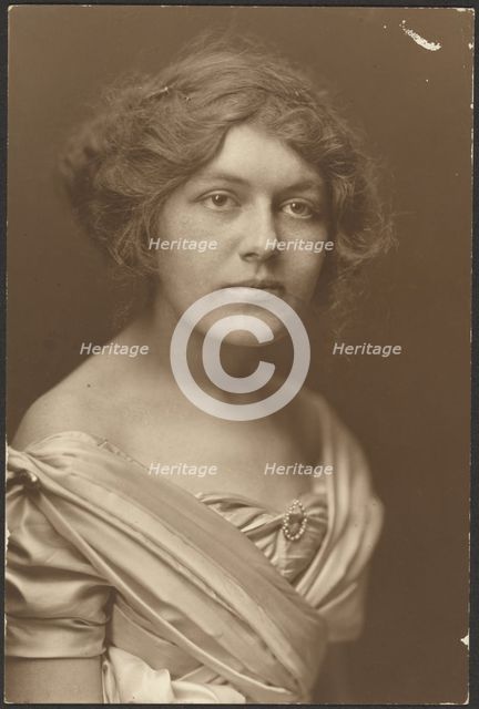 Portrait of a Woman in Formal Dress, 1907-1943. Creator: Louis Fleckenstein.