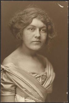 Portrait of a Woman in Formal Dress, 1907-1943. Creator: Louis Fleckenstein