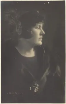 Portrait of a Woman in Fur Cape, 1907-1924. Creator: Louis Fleckenstein