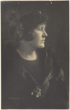Portrait of a Woman in Fur Cape, 1907-1924. Creator: Louis Fleckenstein