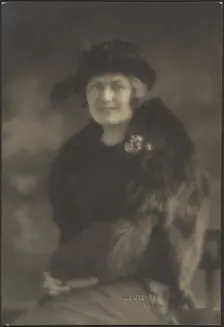 Portrait of a Woman in Fur Cape, 1907-1924. Creator: Louis Fleckenstein