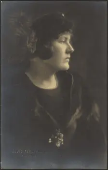 Portrait of a Woman in Fur Cape, 1907-1924. Creator: Louis Fleckenstein