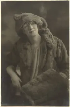 Portrait of a Woman in Furs, 1907-1943. Creator: Louis Fleckenstein