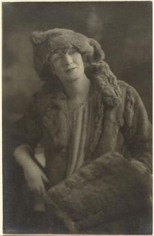 Portrait of a Woman in Furs, 1907-1943. Creator: Louis Fleckenstein