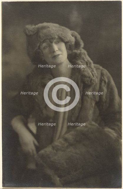 Portrait of a Woman in Furs, 1907-1943. Creator: Louis Fleckenstein.