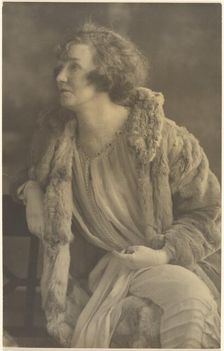 Portrait of a Woman in Furs, 1907-1943. Creator: Louis Fleckenstein