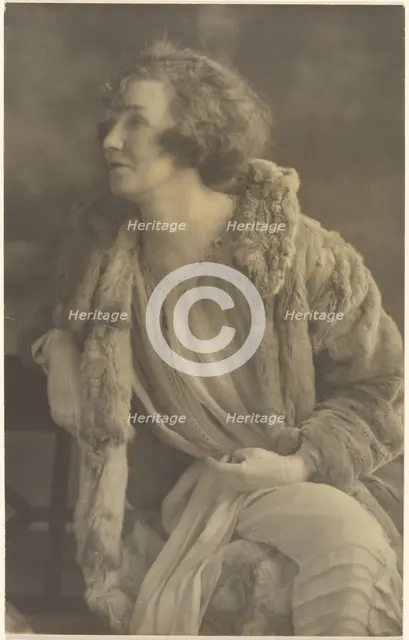 Portrait of a Woman in Furs, 1907-1943. Creator: Louis Fleckenstein.