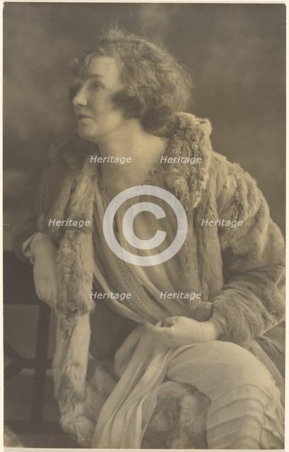 Portrait of a Woman in Furs, 1907-1943. Creator: Louis Fleckenstein.