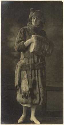 Portrait of a Woman in Furs, 1907-1943. Creator: Louis Fleckenstein