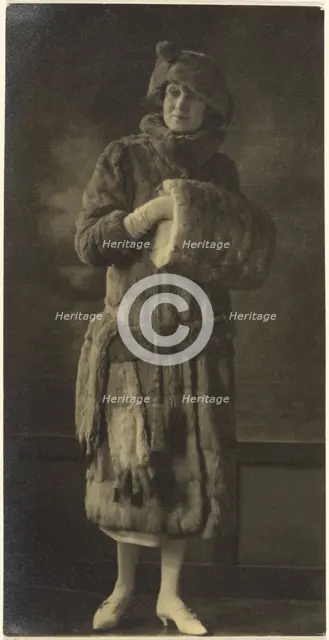 Portrait of a Woman in Furs, 1907-1943. Creator: Louis Fleckenstein.