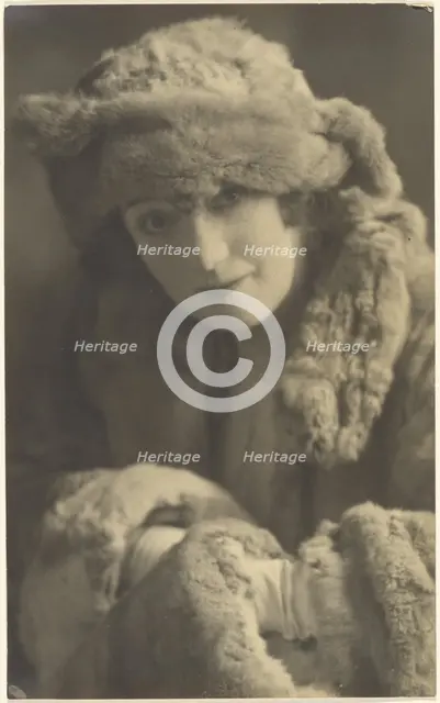 Portrait of a Woman in Furs, 1907-1943. Creator: Louis Fleckenstein.