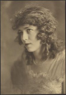 Portrait of a Woman in Gauze Shawl, 1907-1943. Creator: Louis Fleckenstein