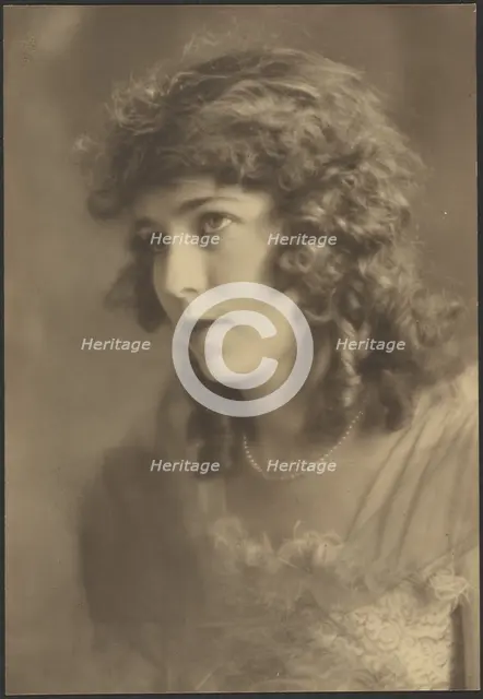 Portrait of a Woman in Gauze Shawl, 1907-1943. Creator: Louis Fleckenstein.