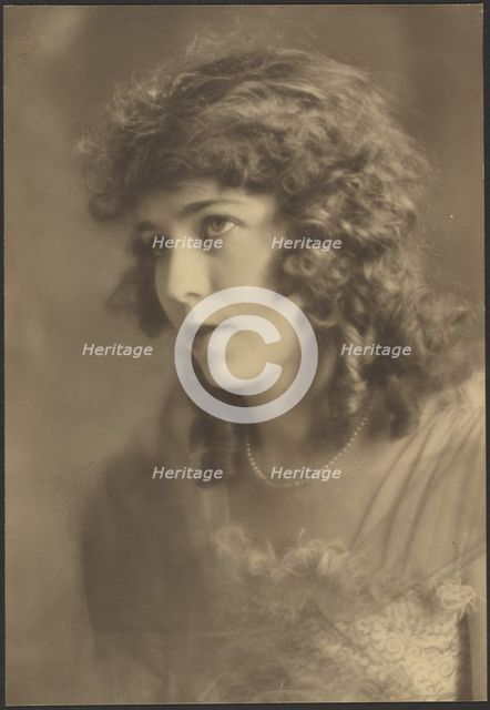 Portrait of a Woman in Gauze Shawl, 1907-1943. Creator: Louis Fleckenstein.