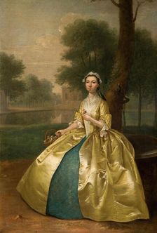Portrait Of A Woman In Gold, 1785. Creator: Arthur Devis