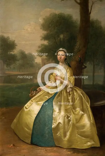 Portrait Of A Woman In Gold, 1785. Creator: Arthur Devis.