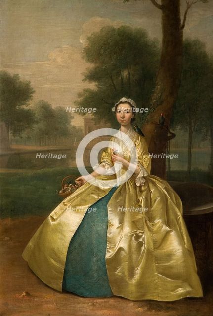 Portrait Of A Woman In Gold, 1785. Creator: Arthur Devis.