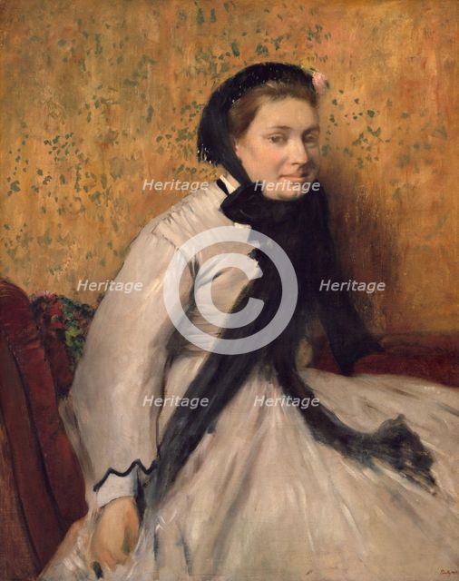 Portrait of a Woman in Gray, ca. 1865. Creator: Edgar Degas.