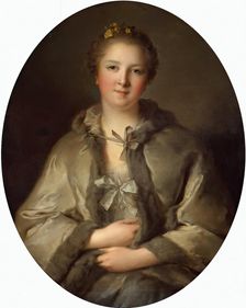 Portrait of a Woman in Grey, 1740. Creator: Jean-Marc Nattier