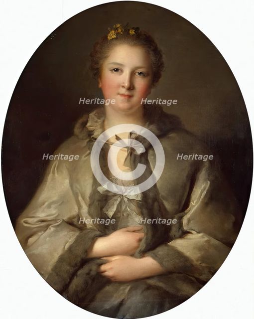 Portrait of a Woman in Grey, 1740. Creator: Jean-Marc Nattier.