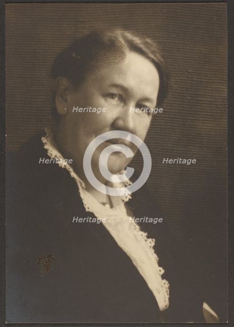 Portrait of a Woman in Lace Blouse, 1907-1943. Creator: Louis Fleckenstein.