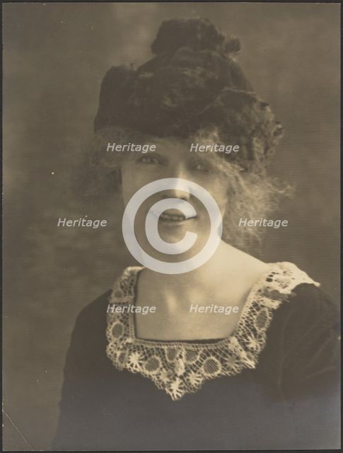 Portrait of a Woman in Lace Collar, 1907-1943. Creator: Louis Fleckenstein.