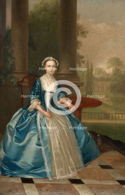 Portrait Of A Woman In Light Blue, 1785. Creator: Arthur Devis.