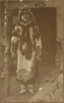 Portrait of a Woman in Native American Costume, 1895-1943. Creator: Louis Fleckenstein