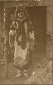 Portrait of a Woman in Native American Costume, 1895-1943. Creator: Louis Fleckenstein