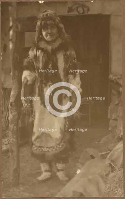 Portrait of a Woman in Native American Costume, 1895-1943. Creator: Louis Fleckenstein.