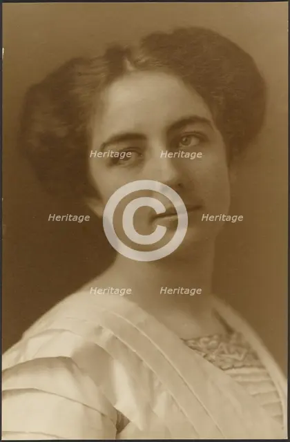 Portrait of a Woman in Pleated Dress, 1907-1943. Creator: Louis Fleckenstein.
