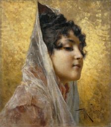 Portrait of a Woman in Profile, 1888. Creator: Roberto Fontana