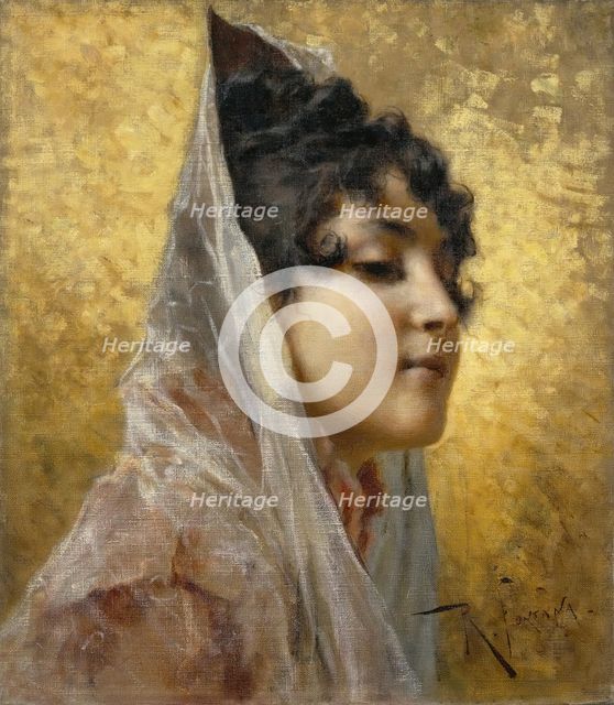 Portrait of a Woman in Profile, 1888. Creator: Roberto Fontana.