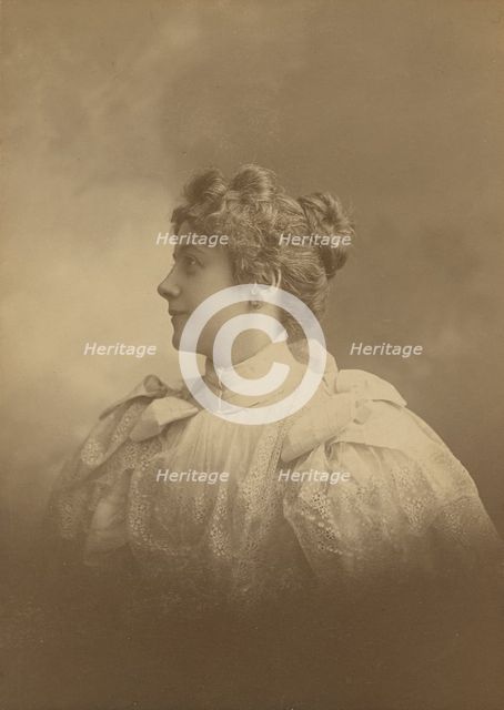 Portrait of a woman in profile, 1895. Creator: Edward C Dana.