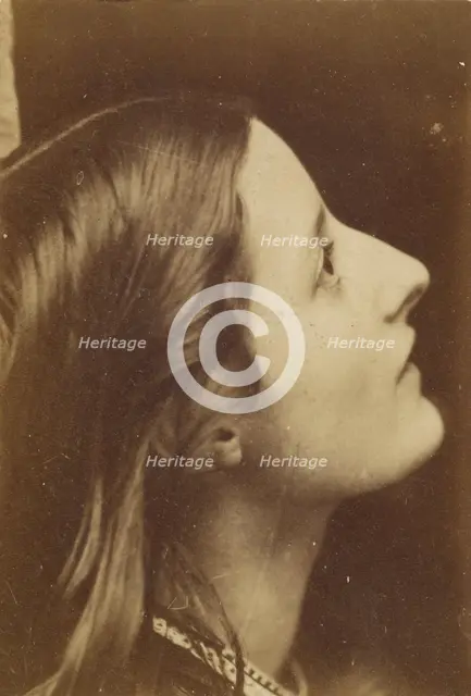 Portrait of a Woman in Profile, about 1860. Creator: Oscar Gustav Rejlander.