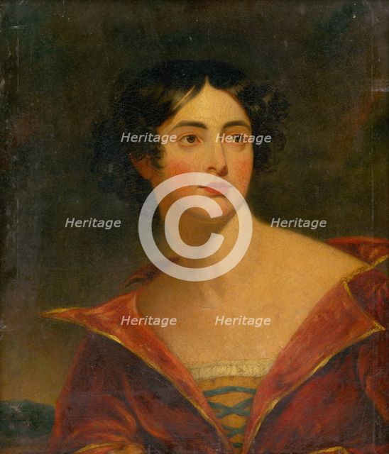 Portrait of a Woman in Red Dress, 1800-1830. Creator: Unknown.