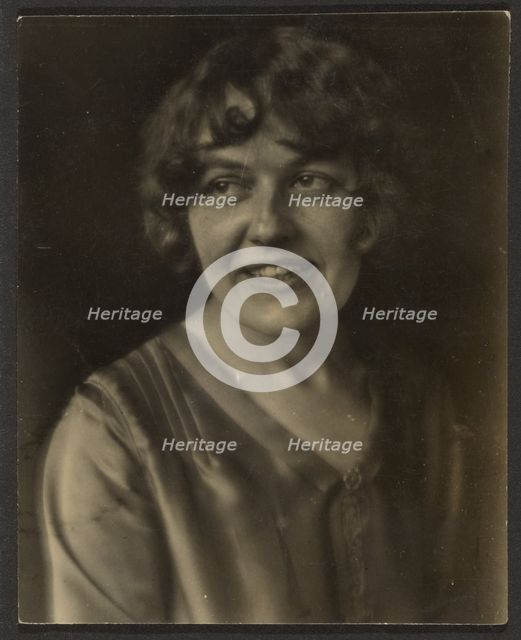 Portrait of a Woman in Satin Shirt, 1907-1943. Creator: Louis Fleckenstein.