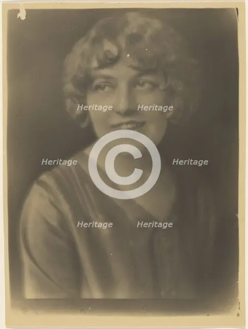 Portrait of a Woman in Satin Shirt, 1907-1943. Creator: Louis Fleckenstein.