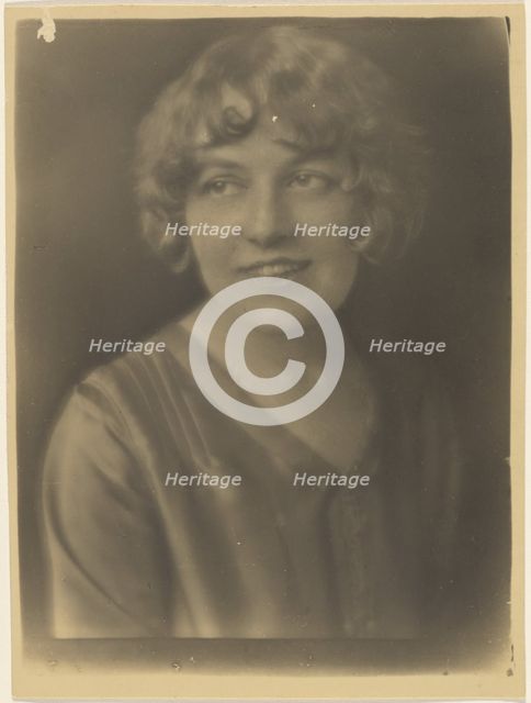 Portrait of a Woman in Satin Shirt, 1907-1943. Creator: Louis Fleckenstein.