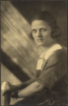 Portrait of a Woman in Streaming Light, 1907-1943. Creator: Louis Fleckenstein