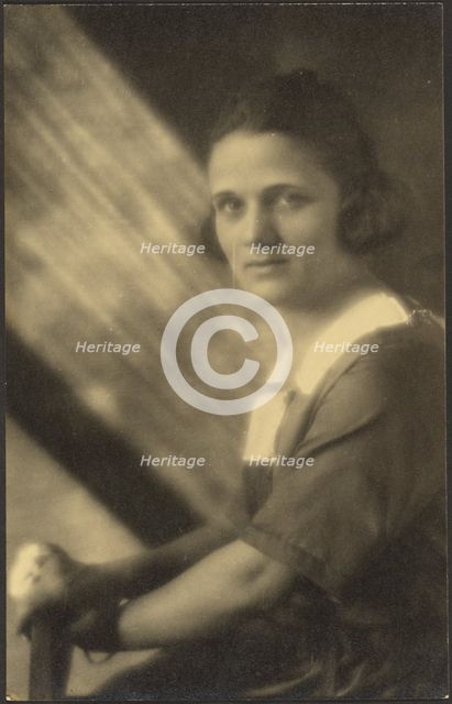 Portrait of a Woman in Streaming Light, 1907-1943. Creator: Louis Fleckenstein.