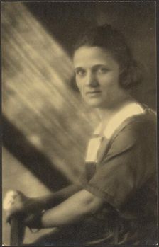 Portrait of a Woman in Streaming Light, 1907-1943. Creator: Louis Fleckenstein