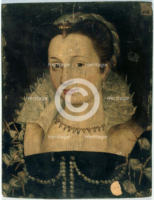 Portrait of a woman, known as Gabrielle d'Estrées (1573-1599), c1590. Creator: Unknown.