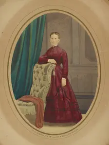 Portrait of a woman, late 1850s. Creator: Oliver Boudrias DeMorat