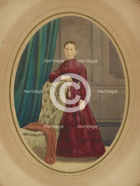 Portrait of a woman, late 1850s. Creator: Oliver Boudrias DeMorat.
