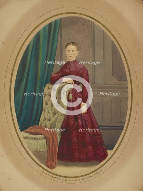 Portrait of a woman, late 1850s. Creator: Oliver Boudrias DeMorat.