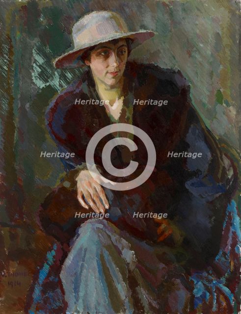 Portrait of a Woman, Martha Neiglick, 1914. Creator: Verner Thome.